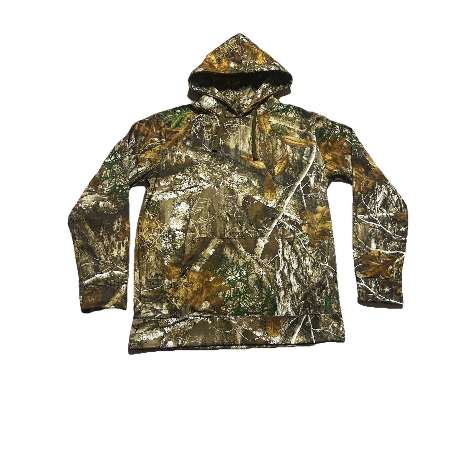 Realtree Hoodie Mens Size M Brown Edge Camo Fleece Pullover Sweatshirt